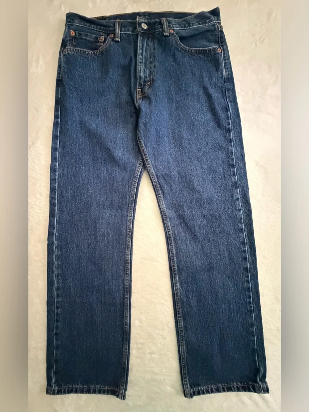 Levi's Men's 505 Relaxed Straight Jeans in Dark Blue, 33x30